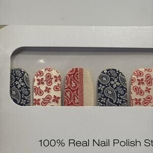 NWT Color Street "Going Bandanas" Blue Red White Nail Strips